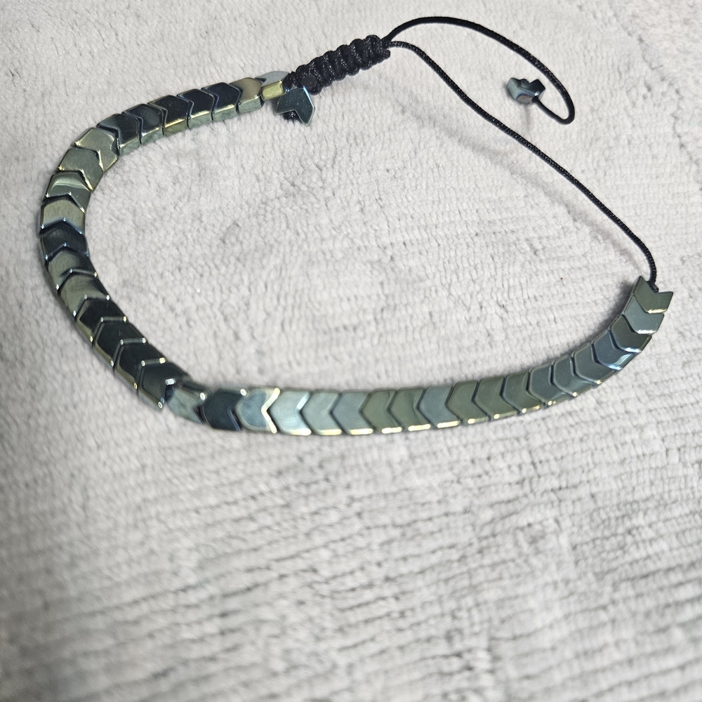 Chevron Pattern Necklace With Adjustable Cord - image 3